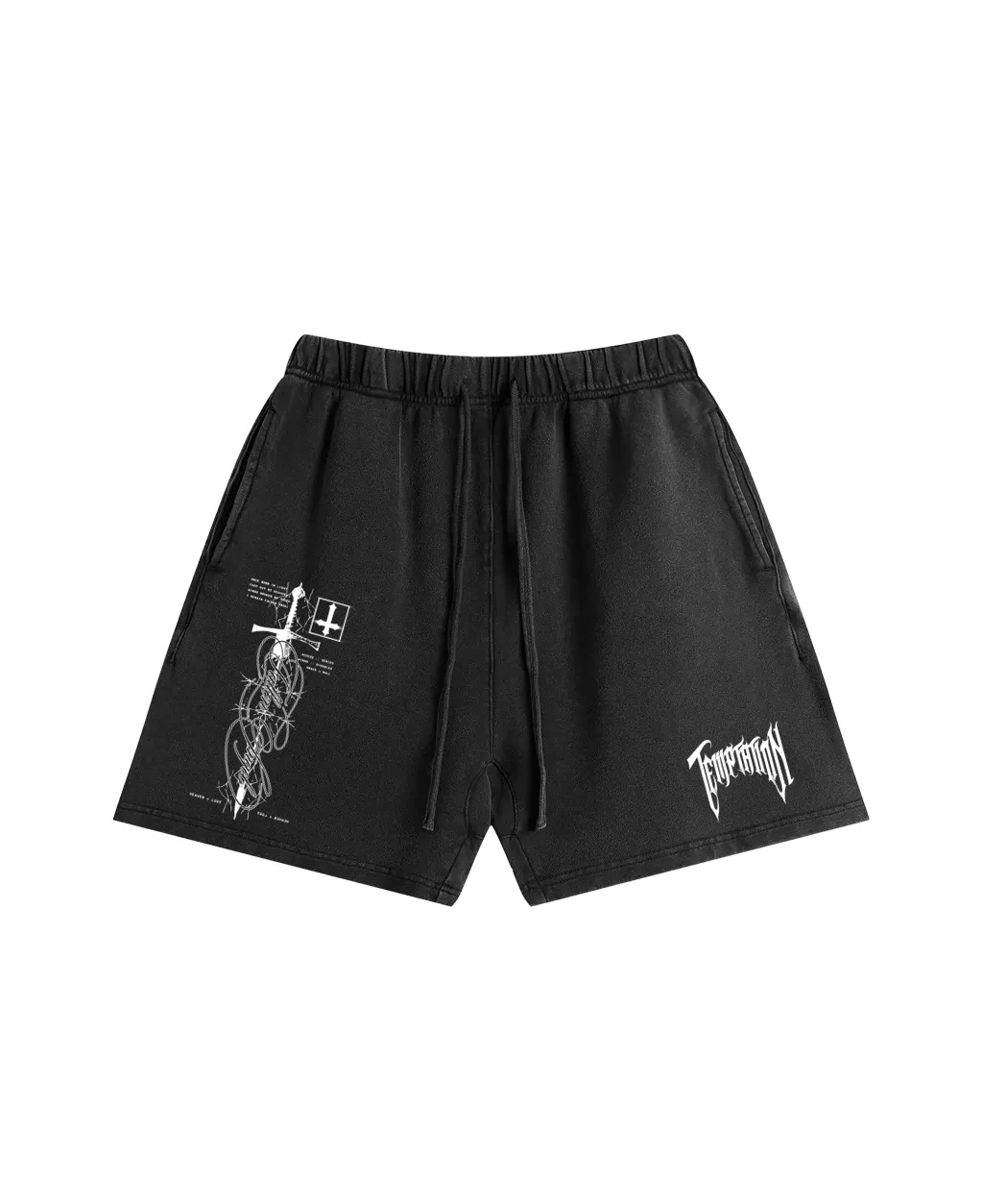 Fallen Sword Shorts White/Black